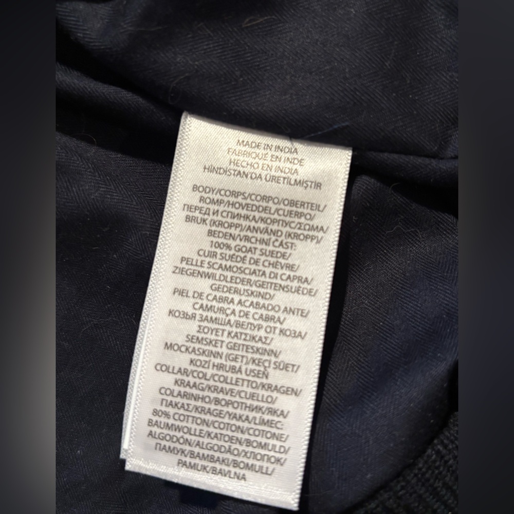 Polo Ralph Lauren Navy Blue Suede Jacket - Picture 16 of 16